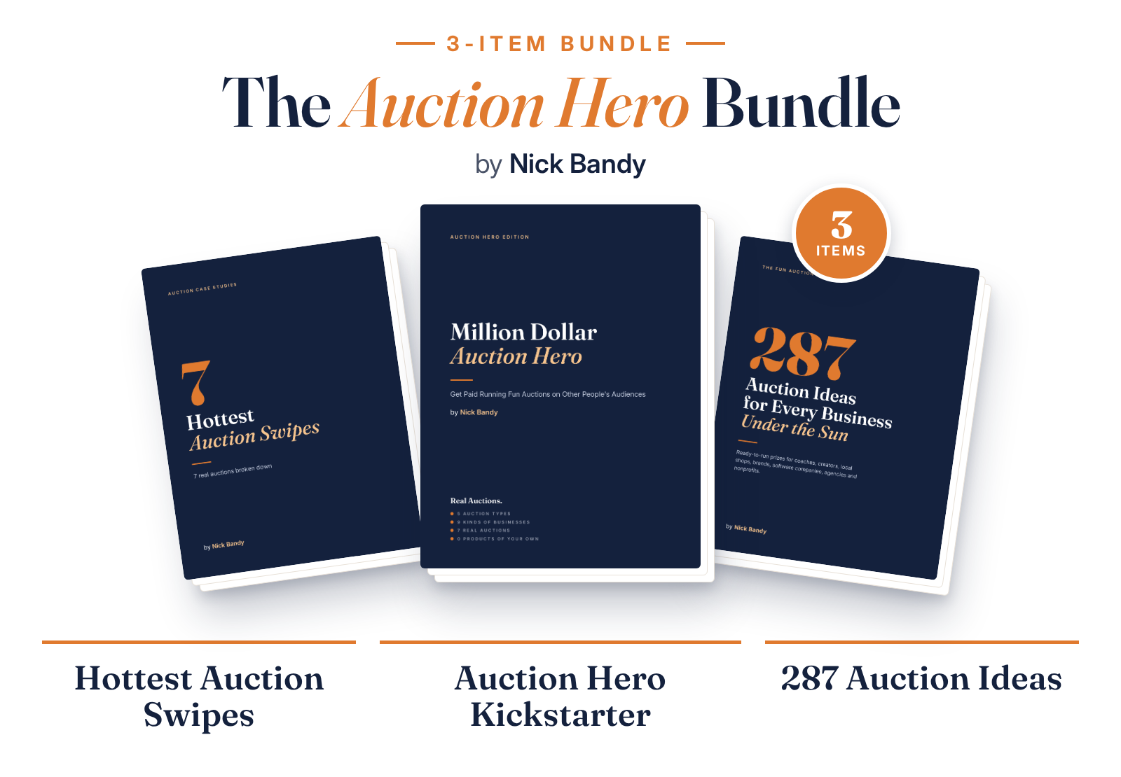 The Auction Hero Bundle: Hottest Auction Swipes, Auction Hero Kickstarter, 287 Auction Ideas